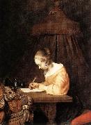 TERBORCH, Gerard Woman Writing a Letter a oil painting